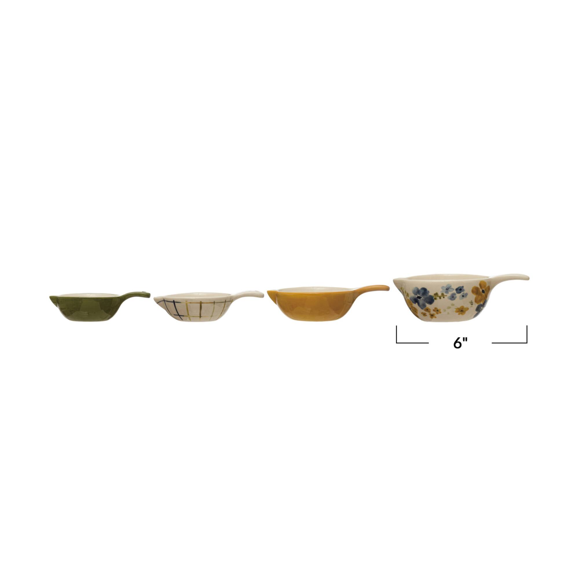 Hello Honey® Hand-Painted Stoneware Measuring Cup Set